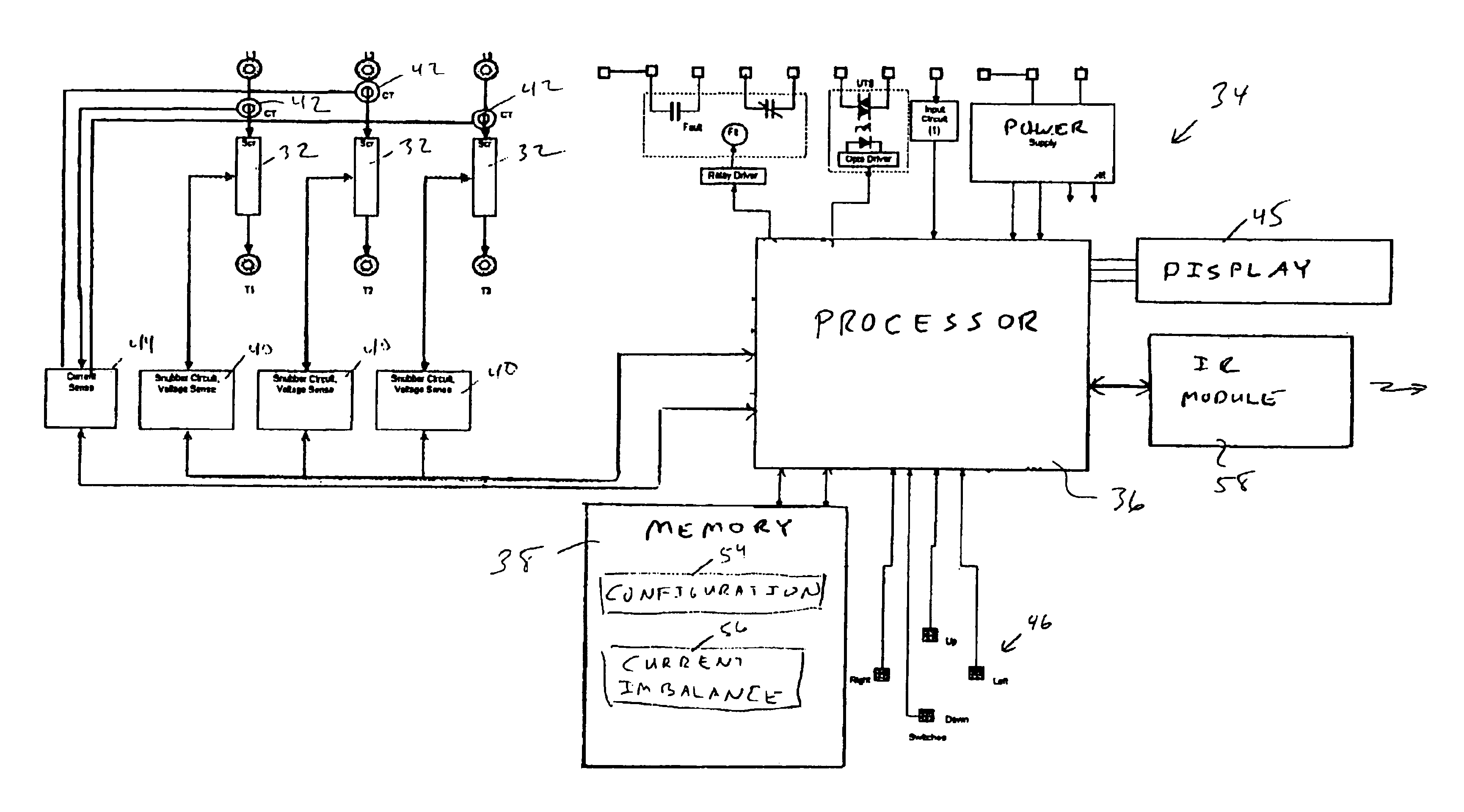 System and method for monitoring current and providing motor protection