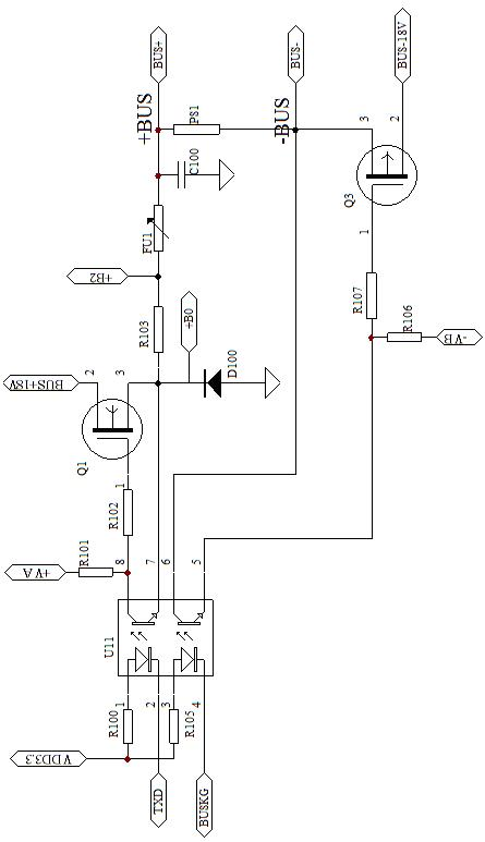 M-BUS (Meter-Bus) driving circuit