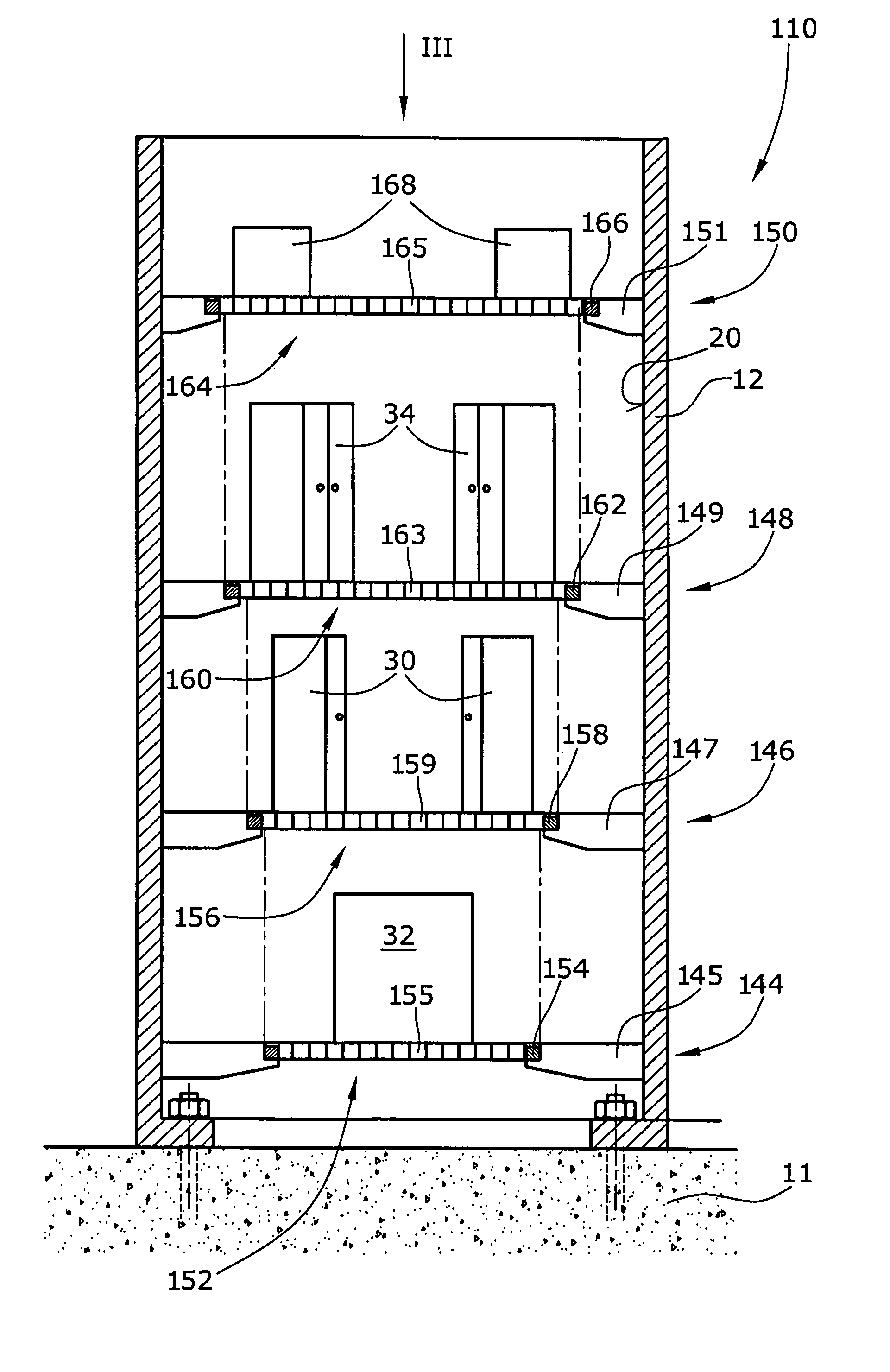 Segment for a tower of a wind energy turbine and method for arranging operating components of a wind energy turbine in a tower thereof