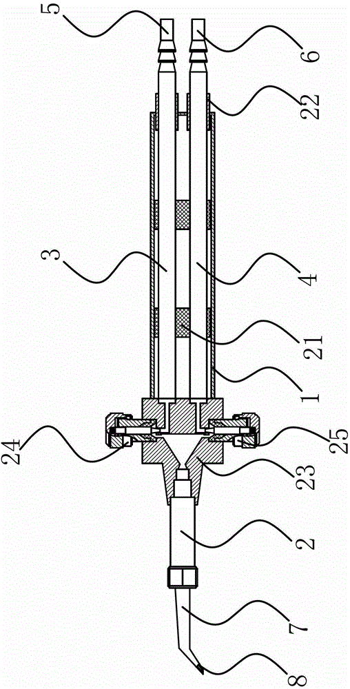 Novel oxyhydrogen flame gun