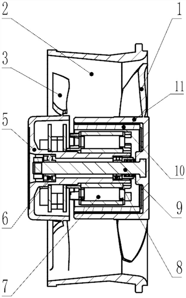 Air-cooled heat-dissipation axial flow cooling fan for electronic equipment