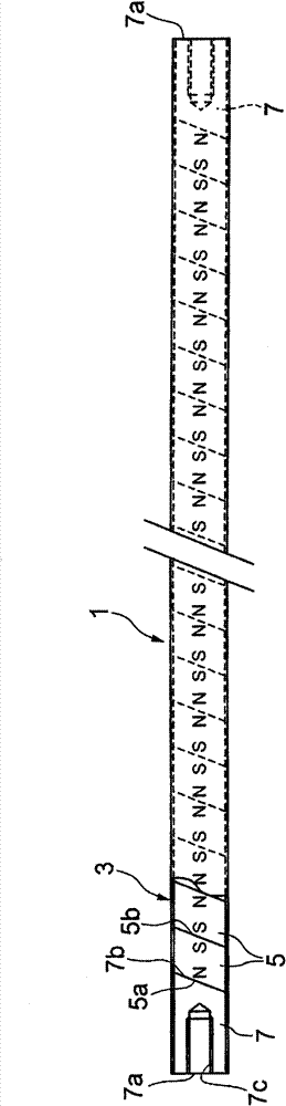 Linear stepping motor