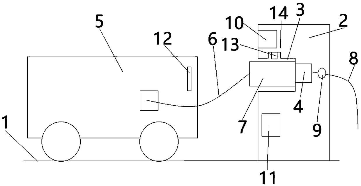 Management device for charging piles in parking spaces of new energy vehicles