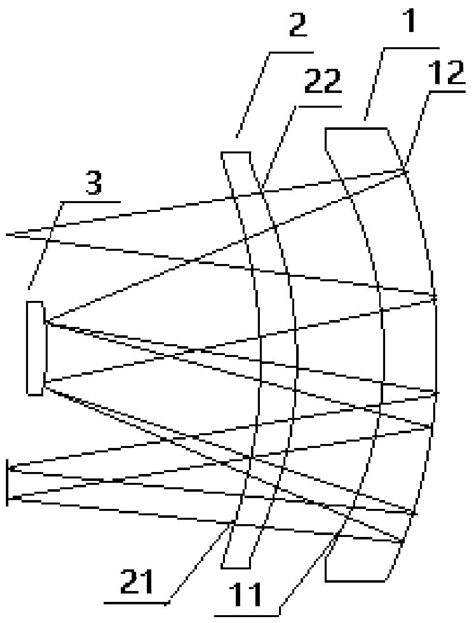 Compact broadband spectral imaging optical system