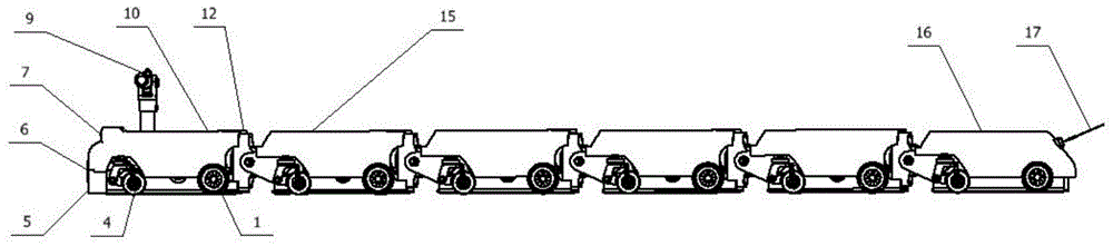 Reconnaissance type obstacle-surmounting machine snake