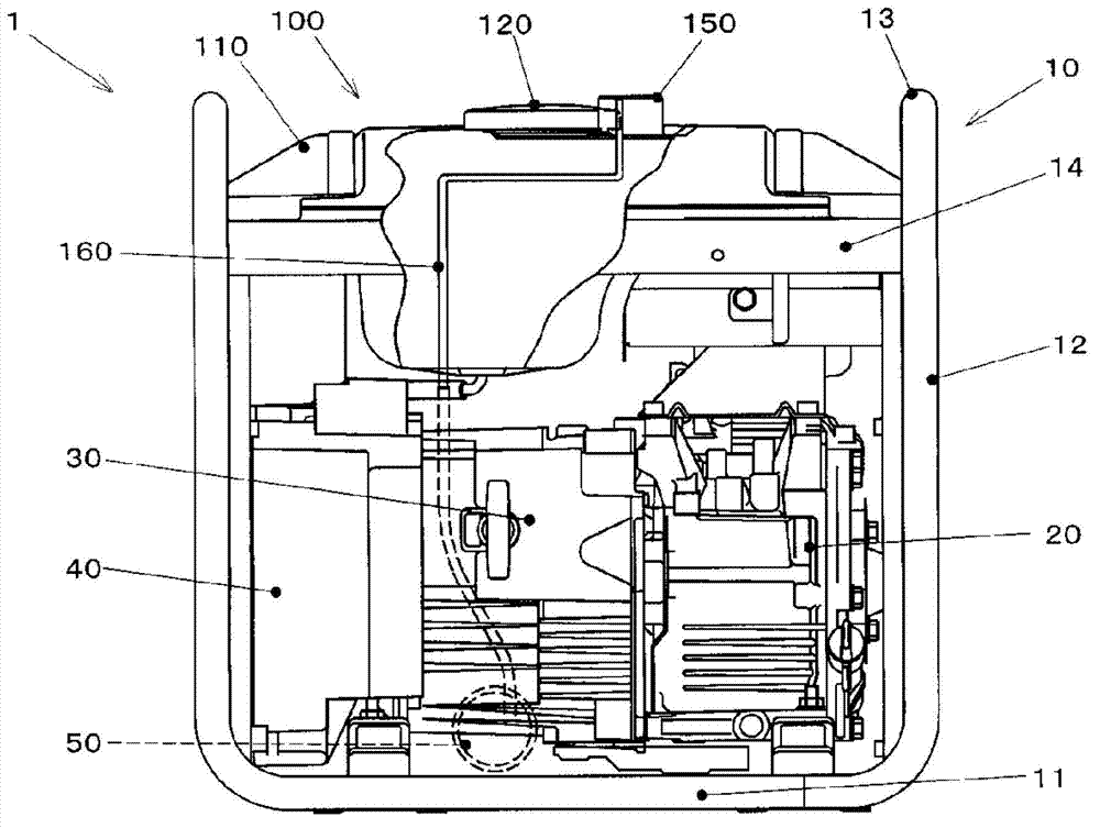 Fuel tank and engine