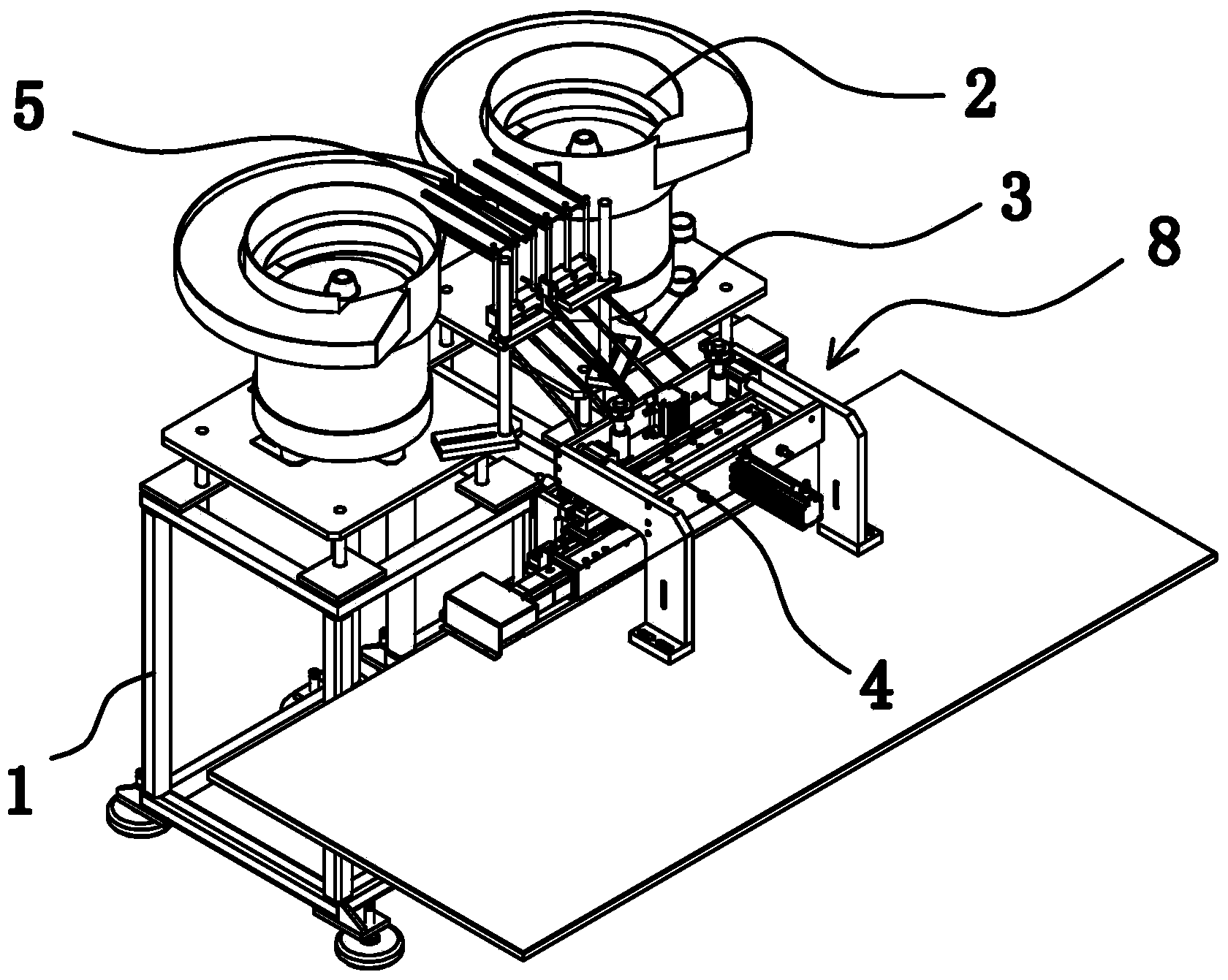 Automatic syringe rubber plug feeding device