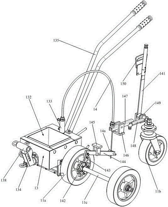 A vibrating marking machine