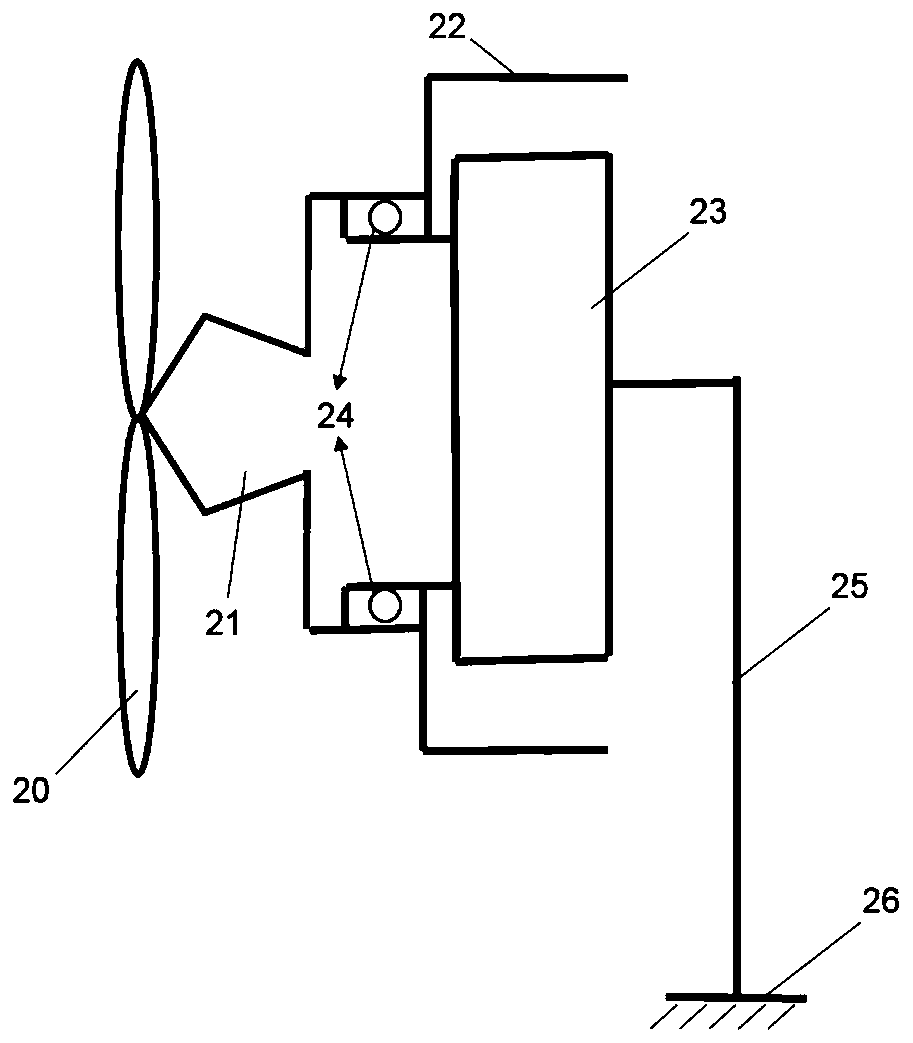 Wind turbine air gap real-time detection system and method