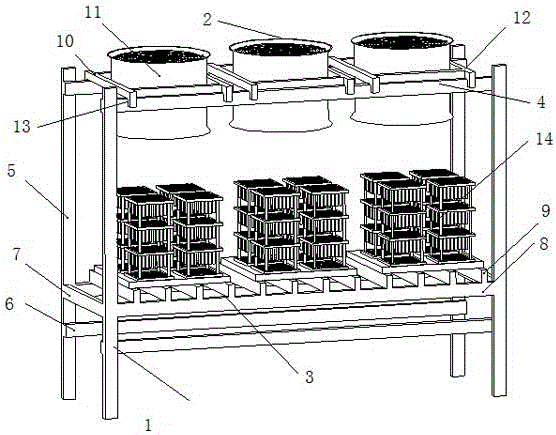 A kind of air cooling device for heat treatment workpiece