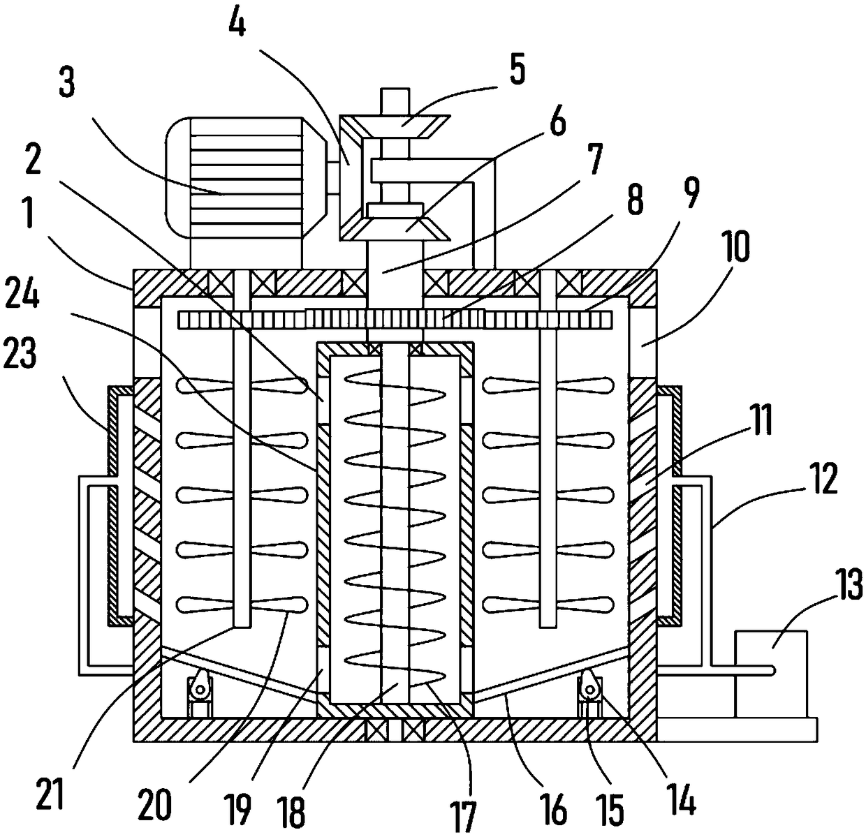 Biomass fuel drying device