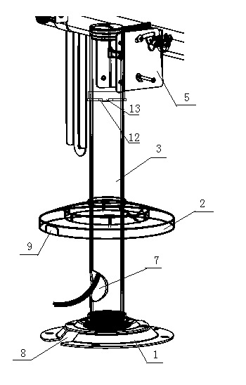 Large-angle rotary desktop hanger for liquid crystal display television