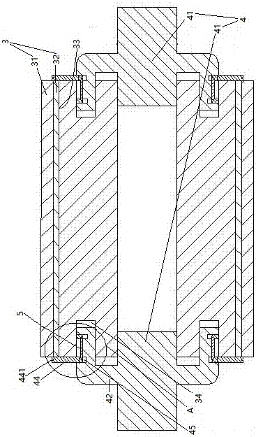 Rotor and rotating shaft connecting structure of smoke exhaust motor