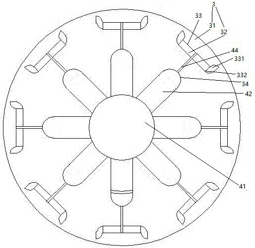 Rotor and rotating shaft connecting structure of smoke exhaust motor