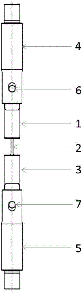 Clamping device for rodlike sample long-time creep test