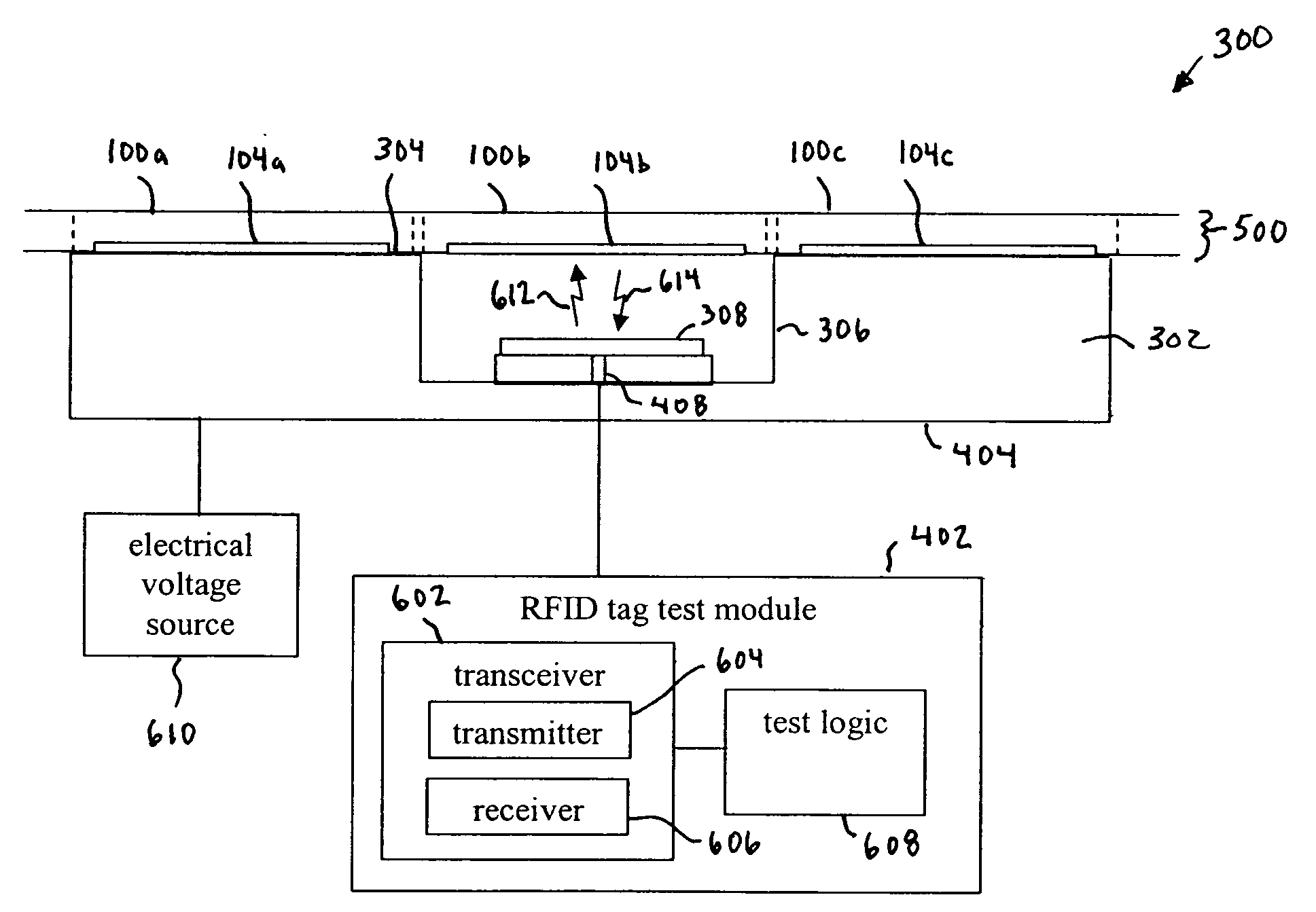 System and method for multi-up inline testing of radio frequency identification (RFID) inlays