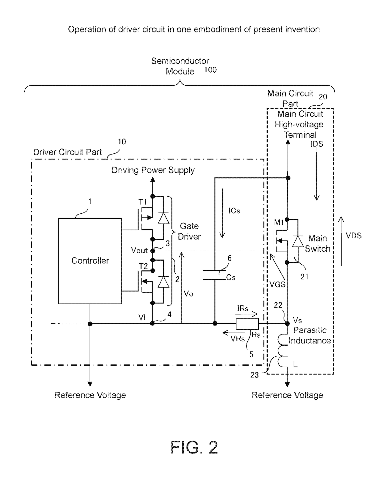 Driver circuit and semiconductor module having same