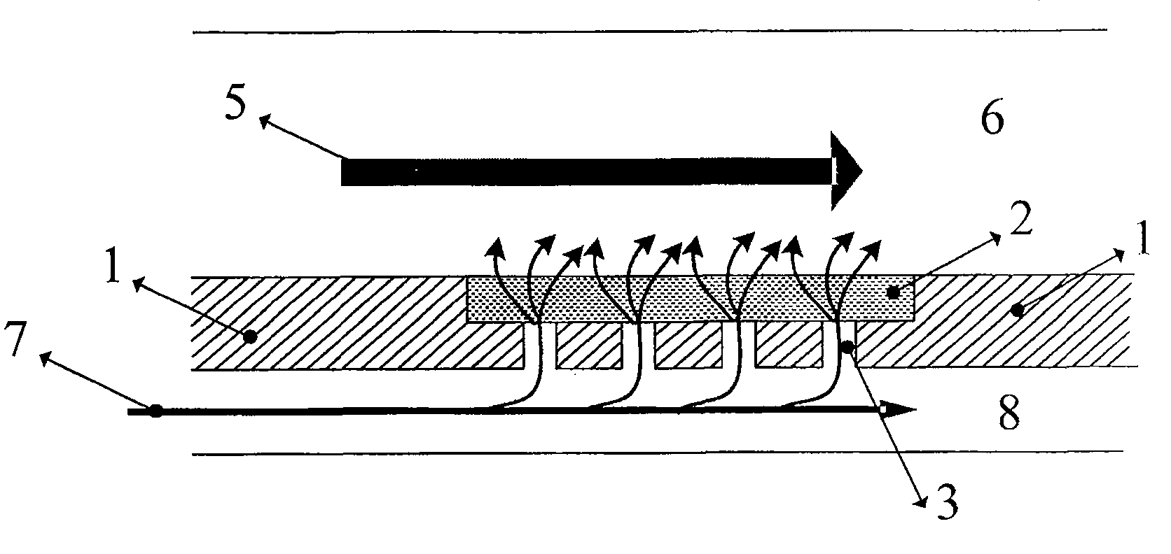 Heated wall surface cooling structure and gas turbine impeller vane with the same