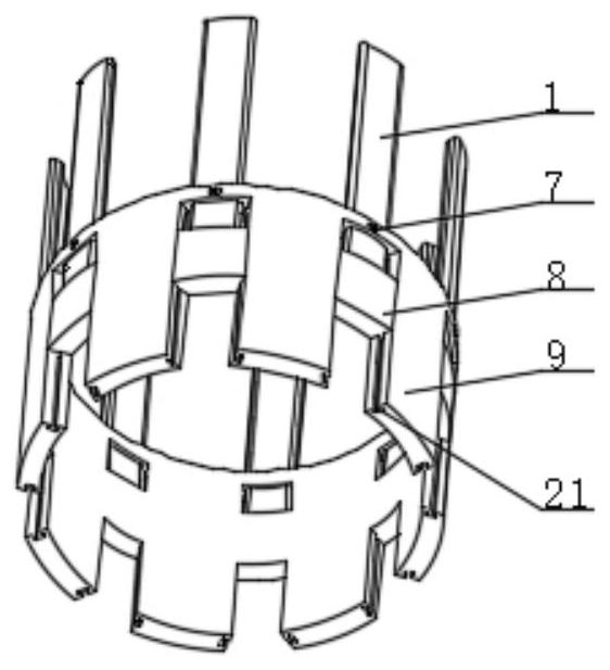 Winding device for warp knitting fabric production