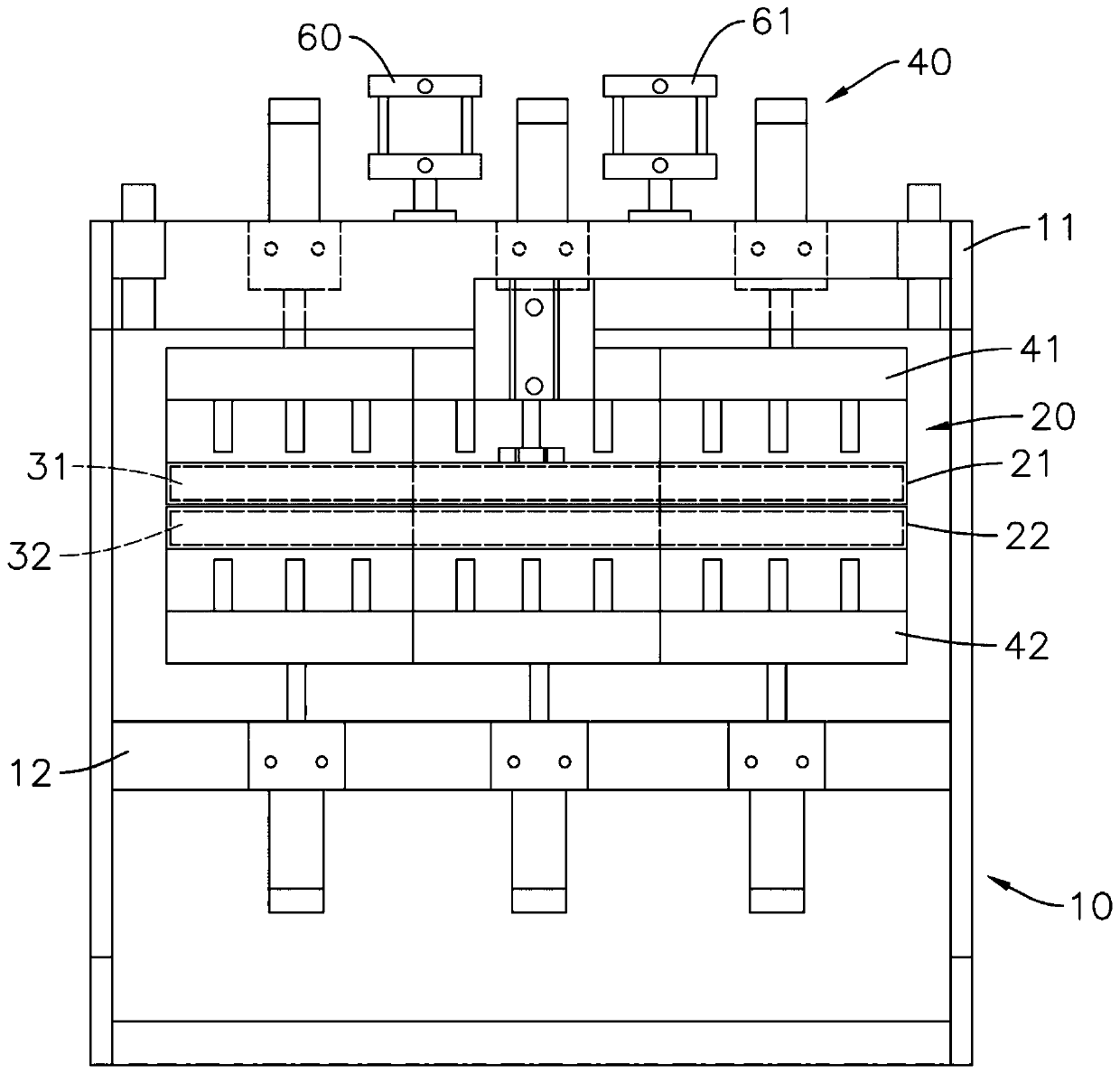 Inner bag and outer bag bonding mechanism of double-layer bag and bonding method thereof