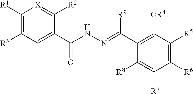 Treatment of ovarian cancer with benzylidenebenzohydrazides