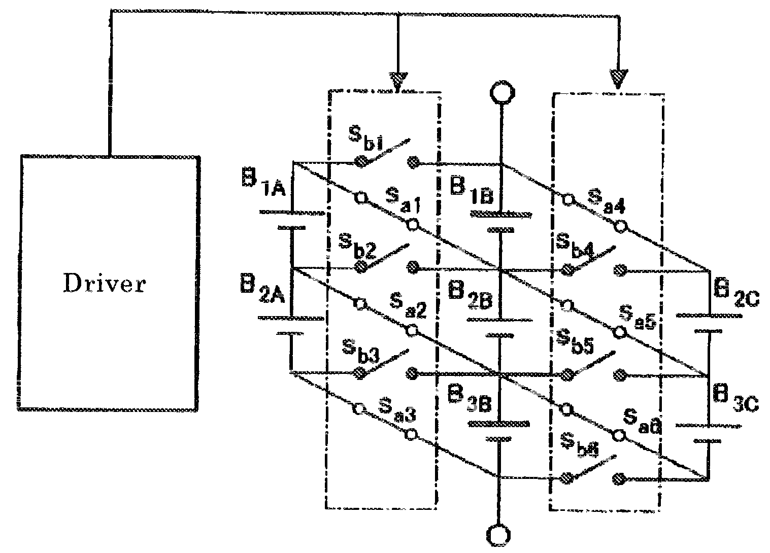 Series-parallel reconfigurable cell voltage equalization circuit designed using MOSFET as switches thereof, and driver circuit thereof