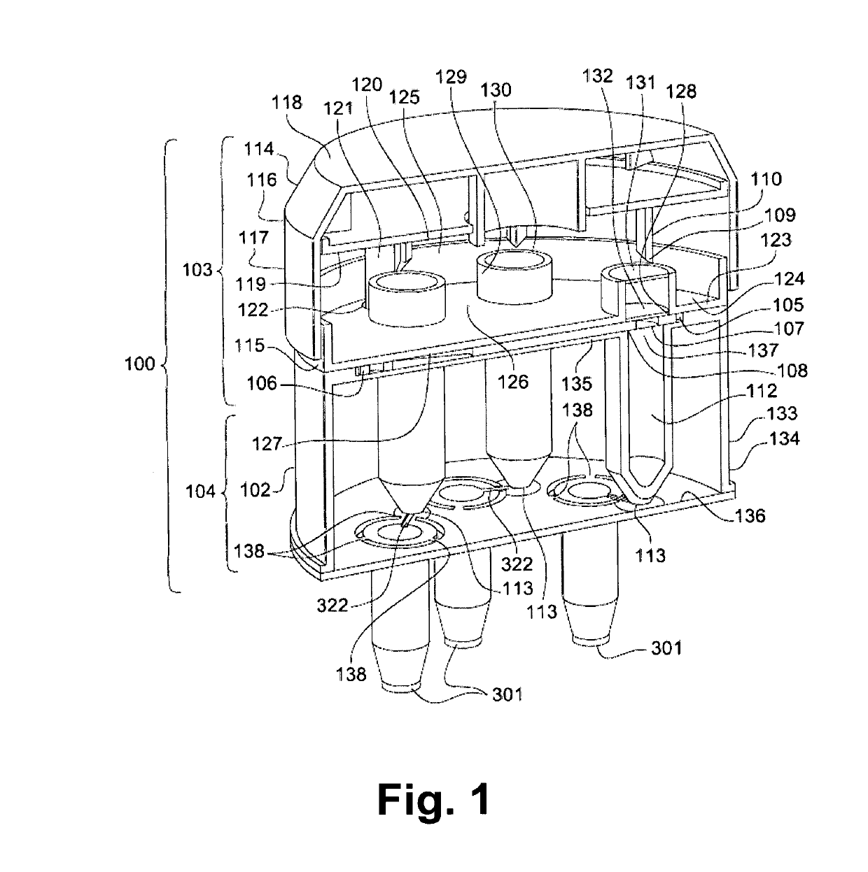 Transfer device of biological material