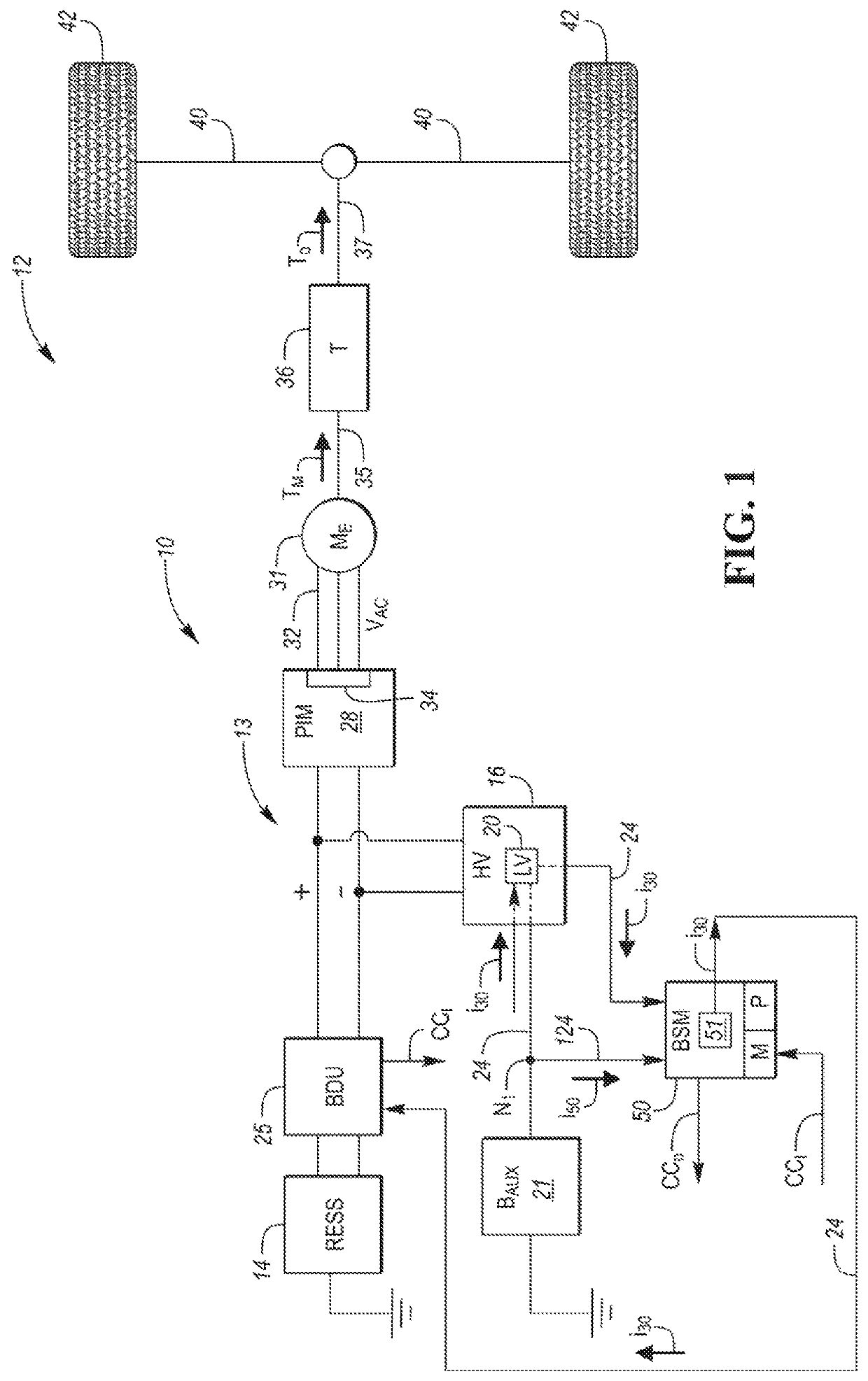 Electrical system with high-voltage system lockout function