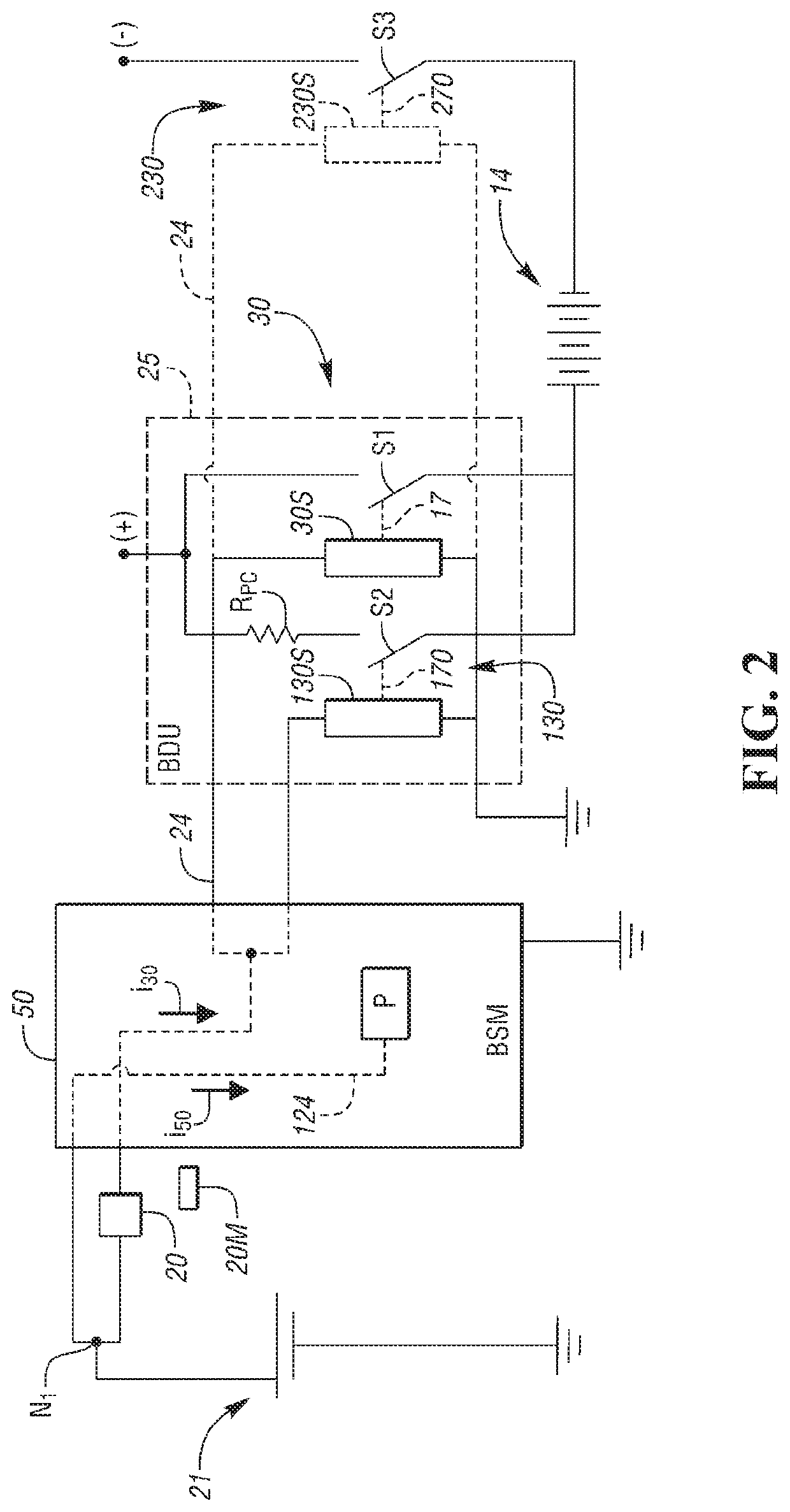 Electrical system with high-voltage system lockout function