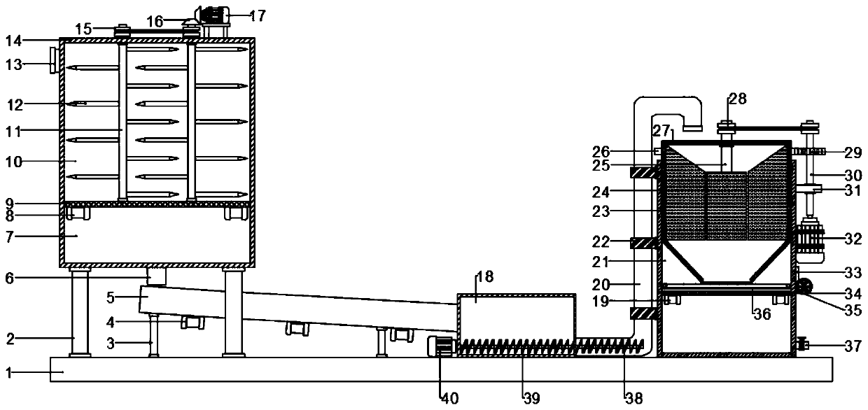 Grinding device for traditional Chinese herb processing