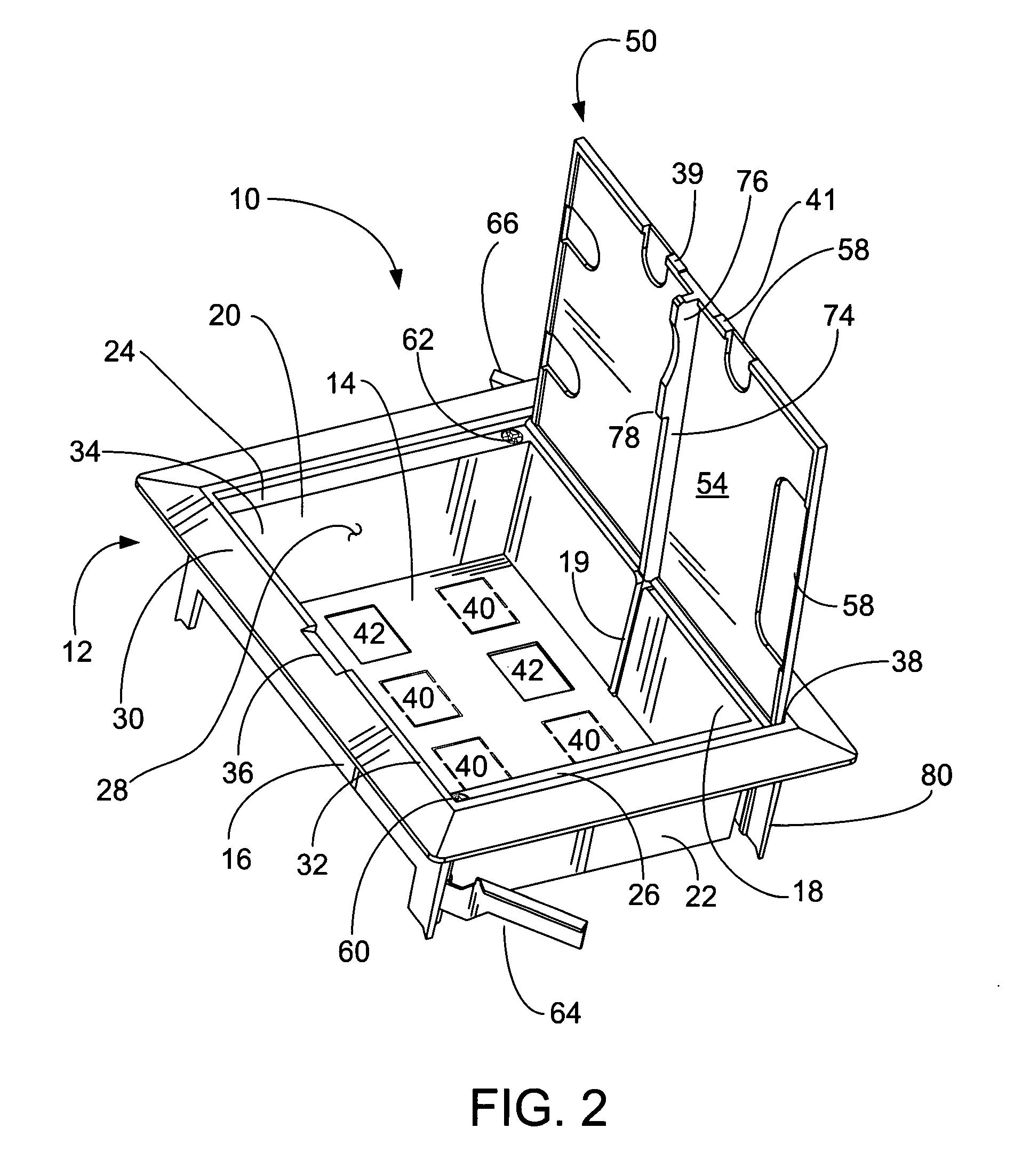 Multi-media recess data low voltage box with slide-away hidden cover