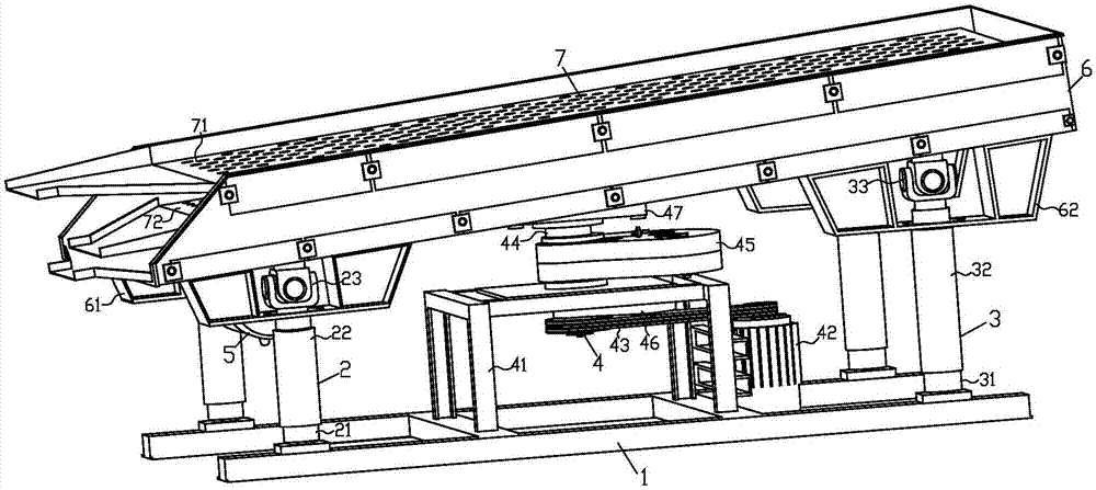 Two-degree-of-freedom oscillating screen