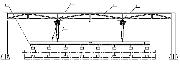 Automatic loading and unloading device of large plasma cutting machine