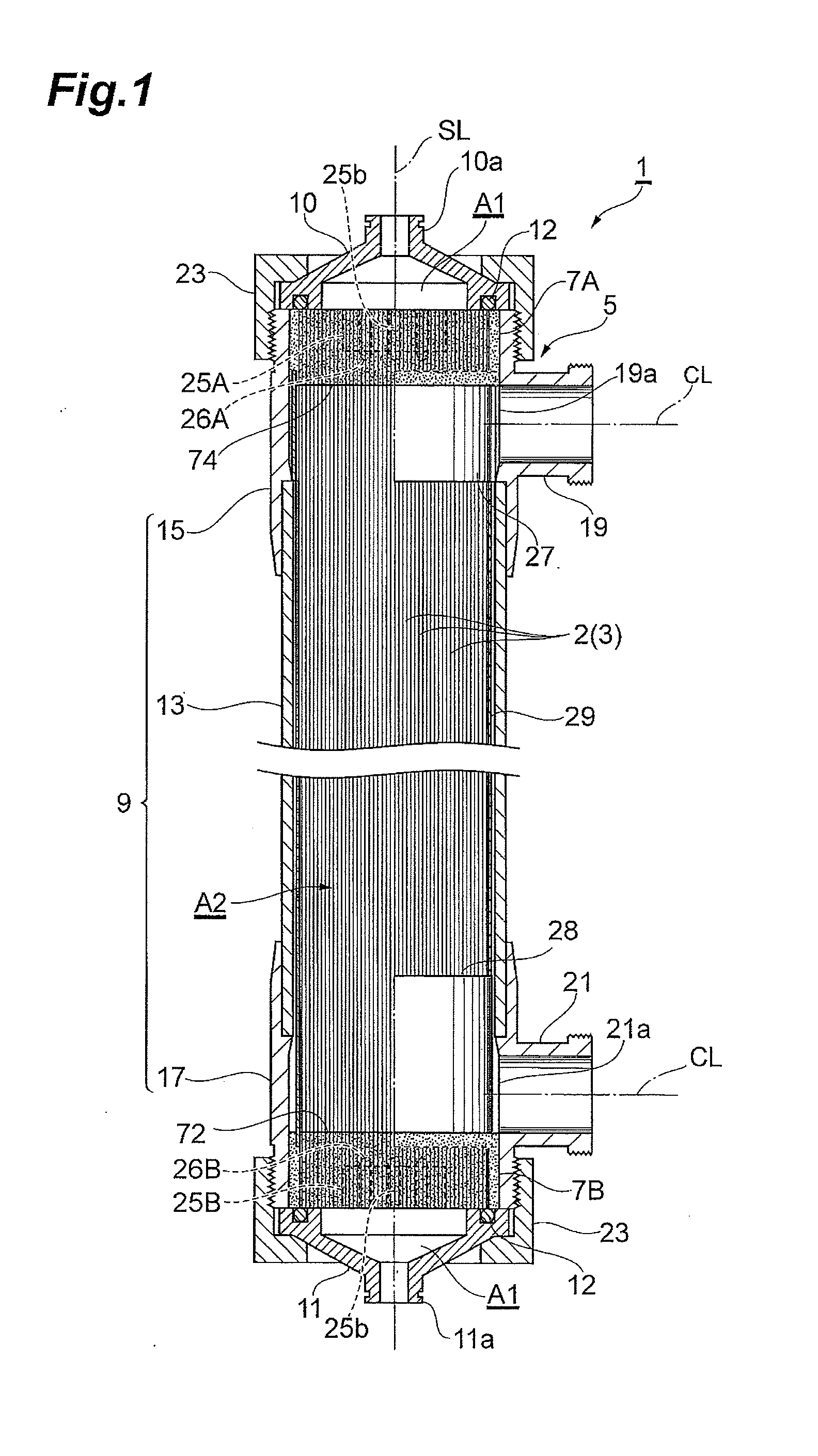 Hollow fiber membrane module and filtering method