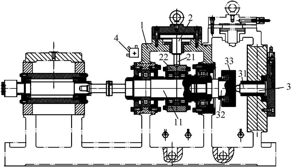 Train traction motor bearing life testing machine