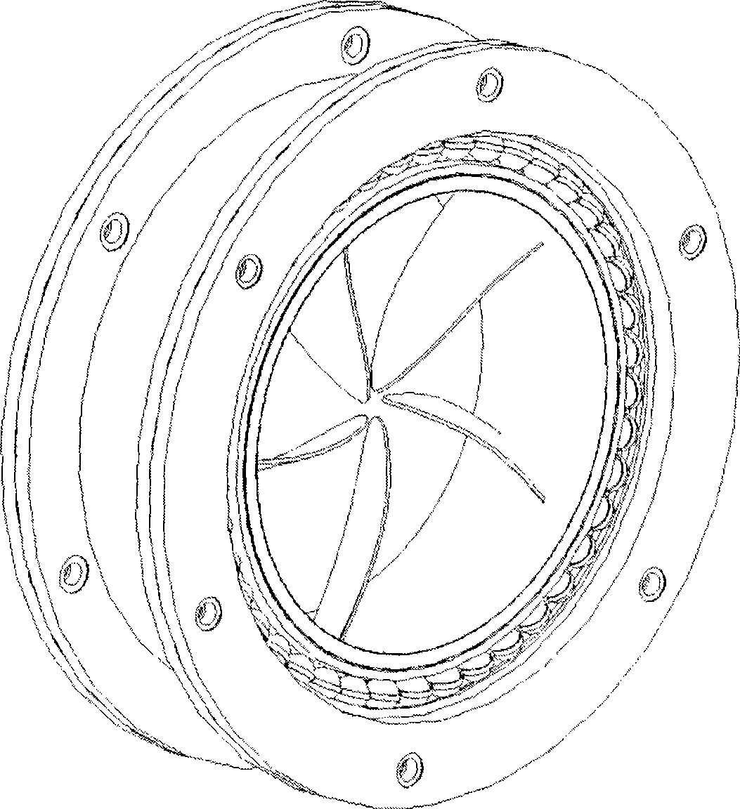 Underwater hollow hub-free propeller