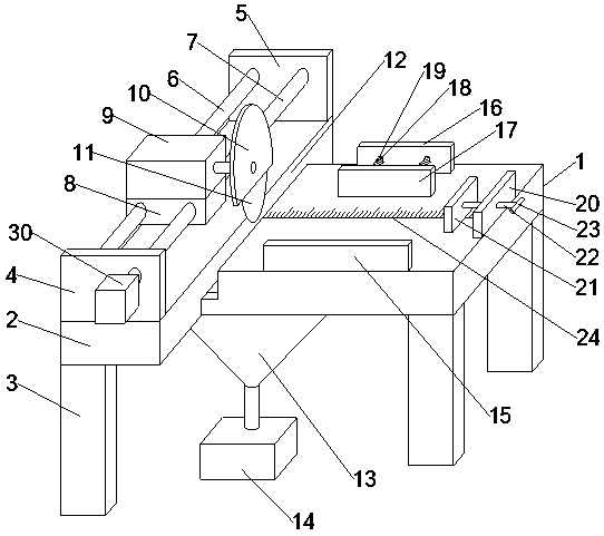 Convenient-to-position wood floor cutting device