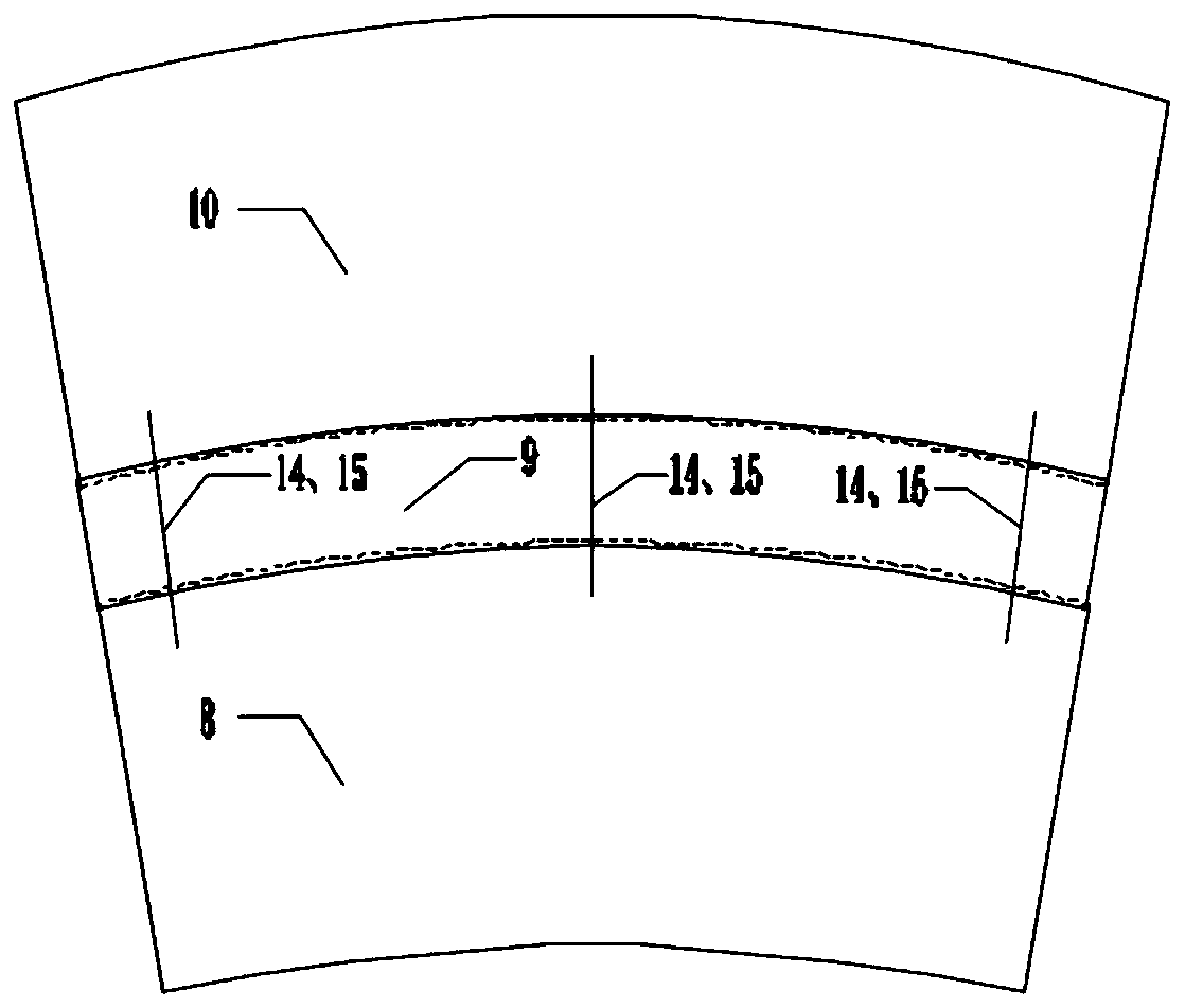 Positioning device for mounting tunnel two-lining butterfly waterstop