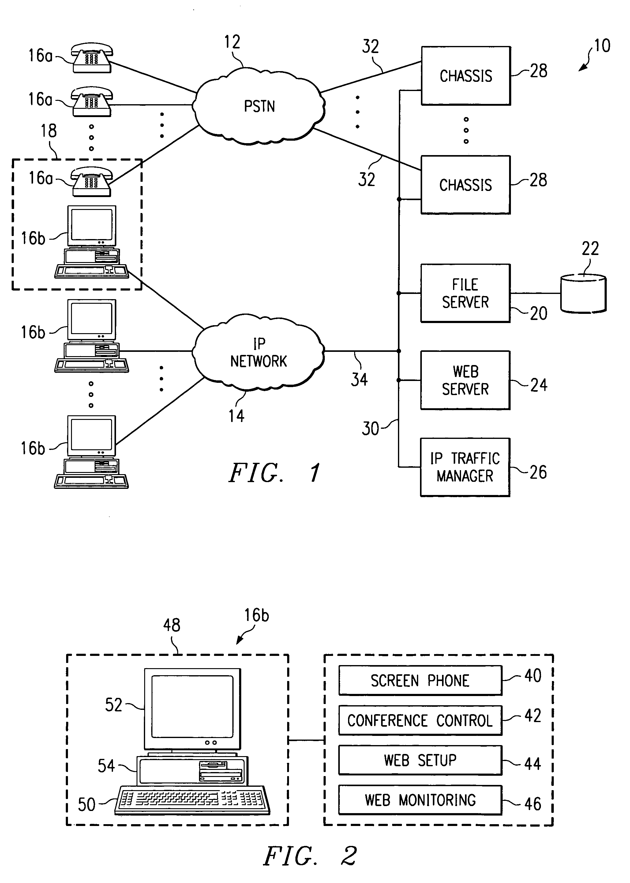 Internet-enabled conferencing system and method accommodating PSTN and IP traffic