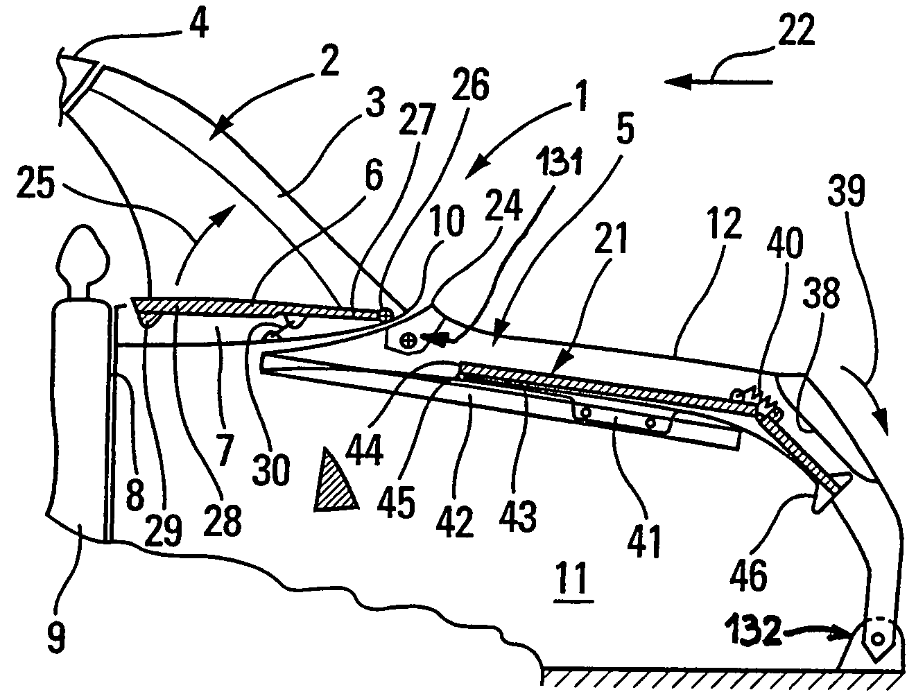 Rear parcel shelf system for a convertible vehicle with a hard folding roof