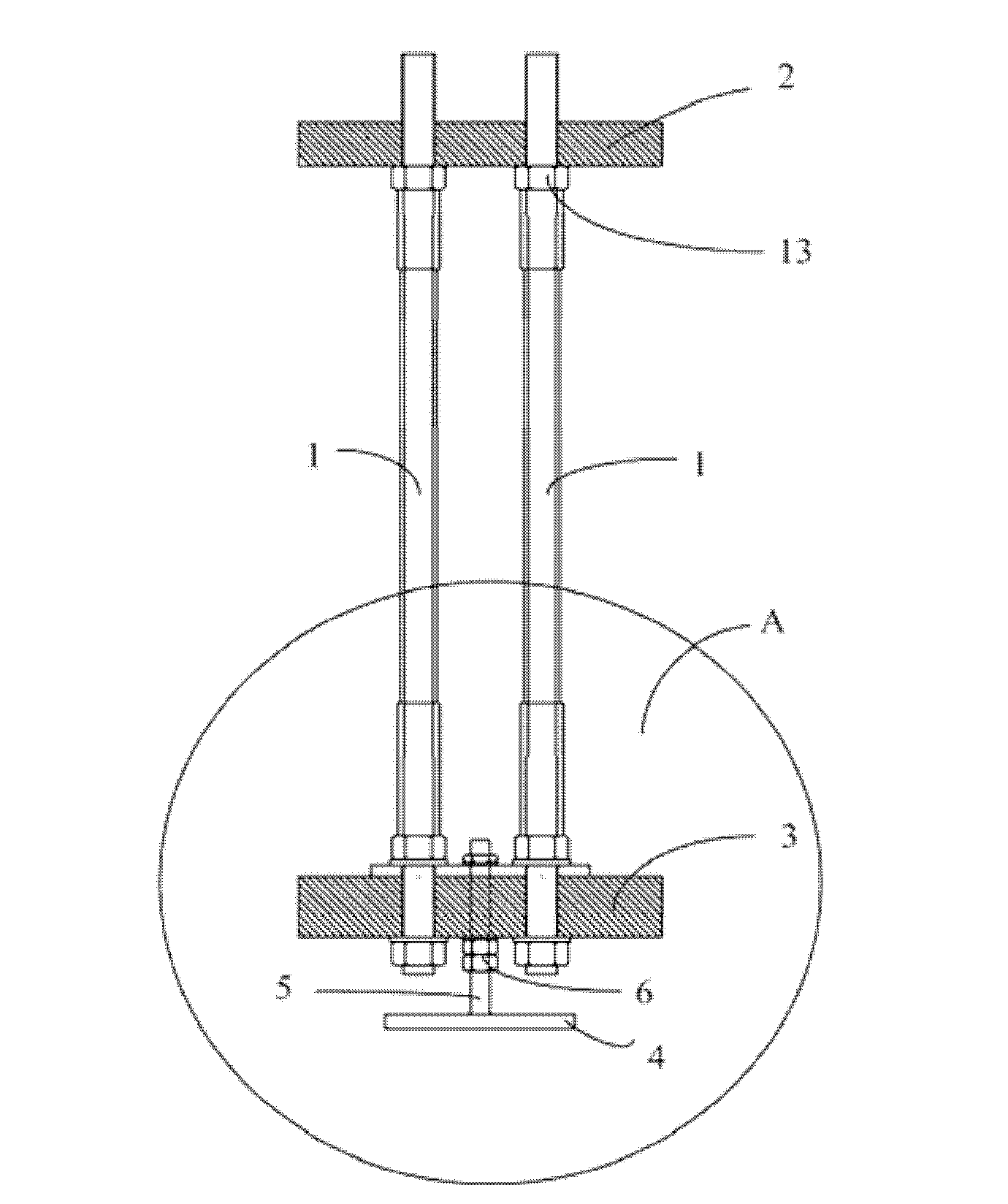 Foundation leveling device, foundation assembly and foundation forming method for wind driven generator tower