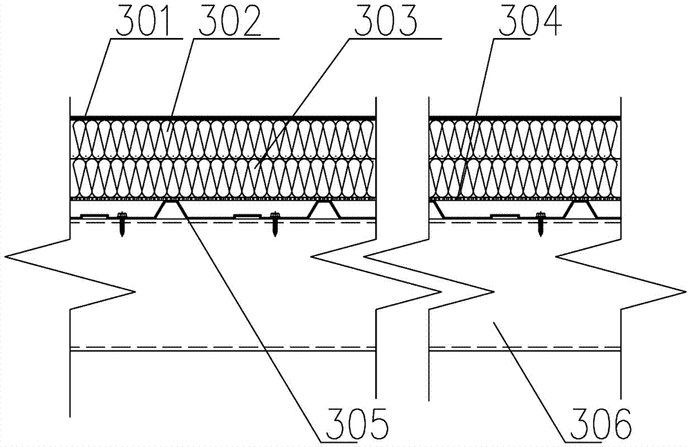 Metal roof secondary waterproof structure and construction method