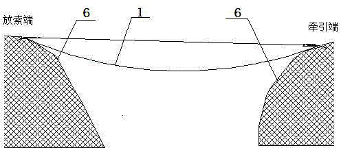 Method for erecting canyon-spanning temporary passage applicable to mountainous area