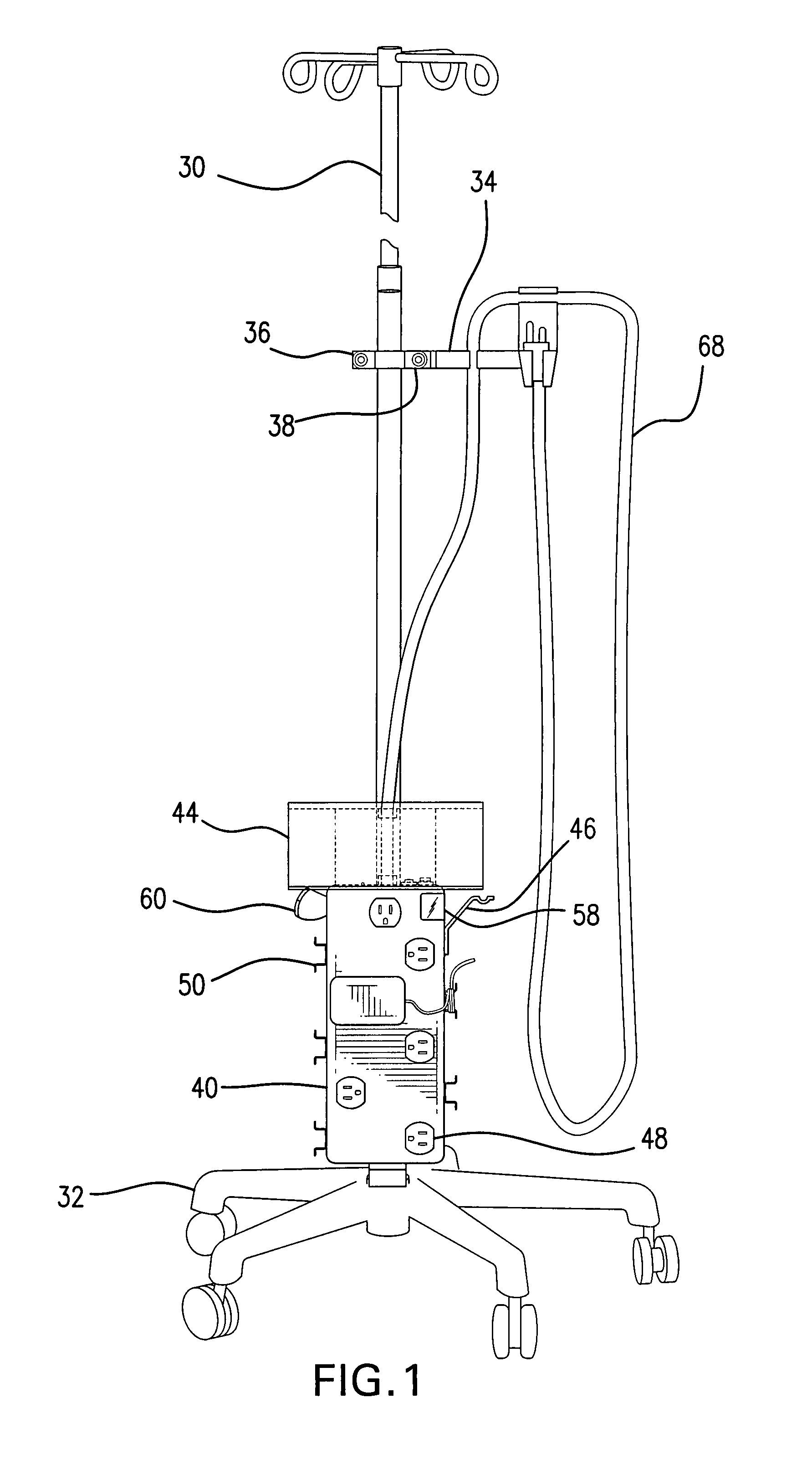 Intravenous pole power organizer (IVPPO)