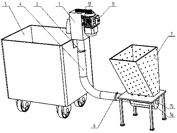 Coal mine hydraulic slag discharge drilling coal slag separation and conveying device