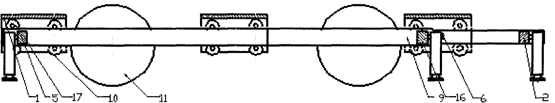 A vehicle obstacle crossing device by automatically bridging