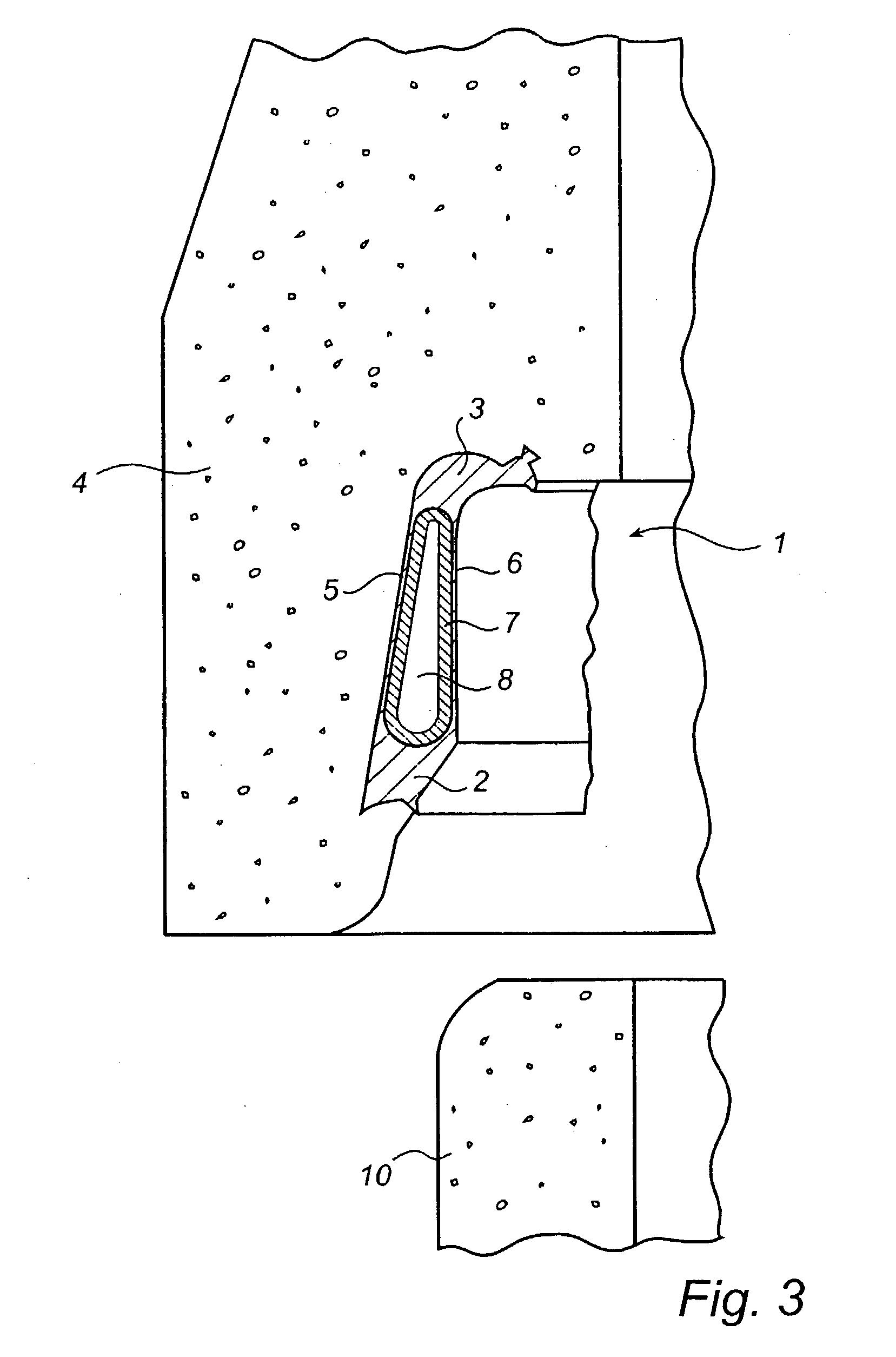 Sealing ring for connecting two especially insertable concrete components