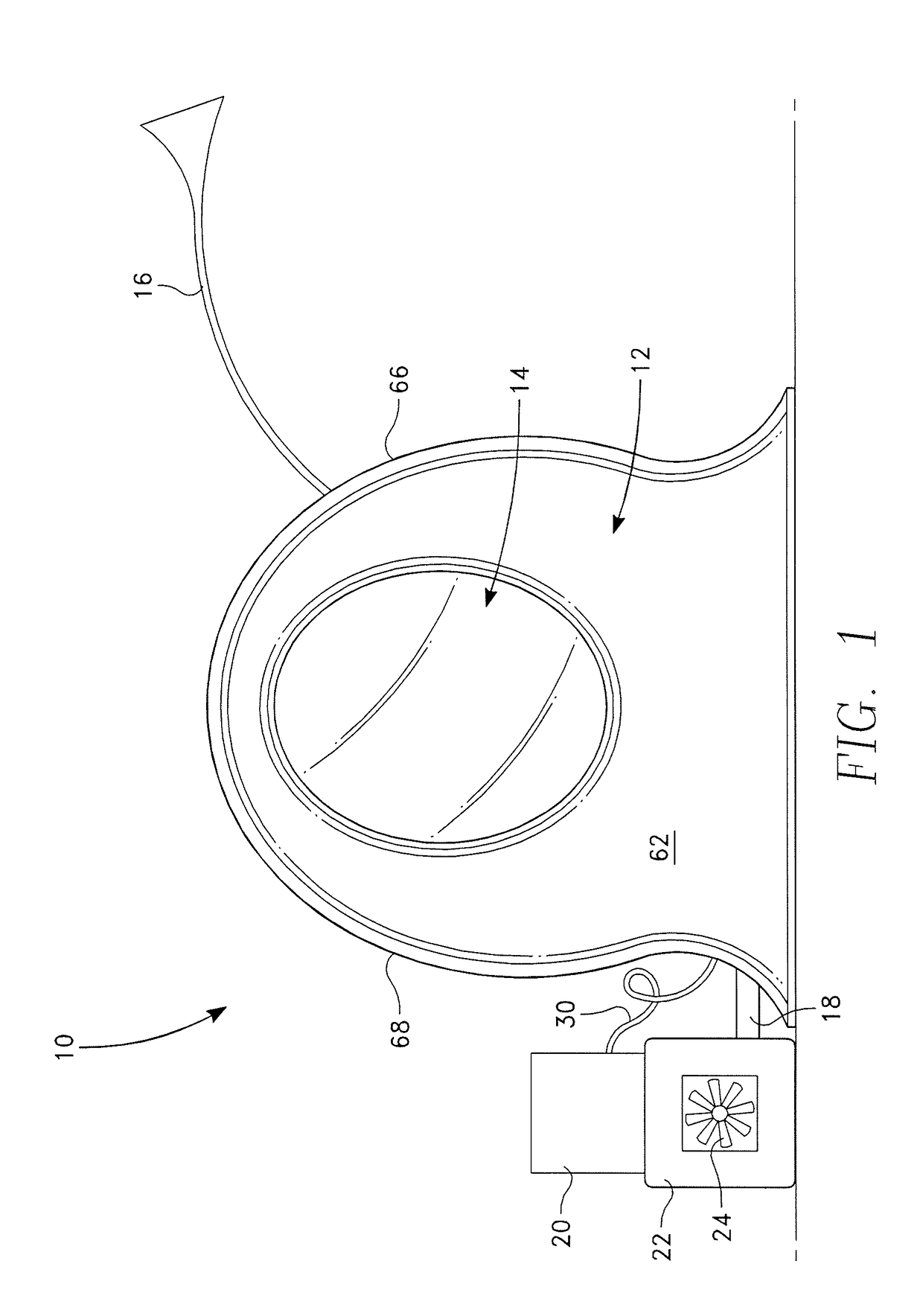 Exercise apparatus simulating mild to high altitude environments