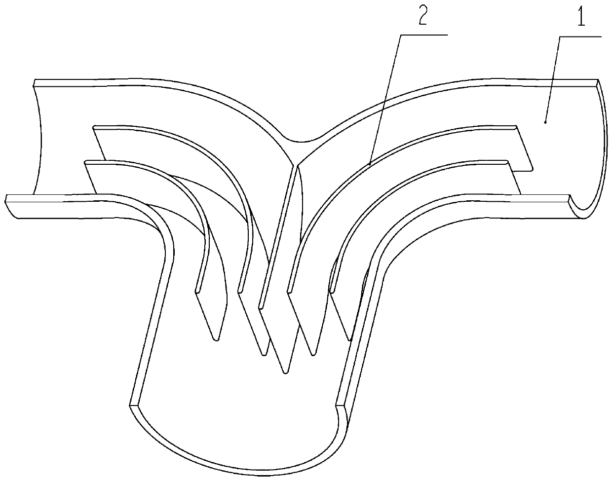 Bent pipeline structure capable of inhibiting flow distortion