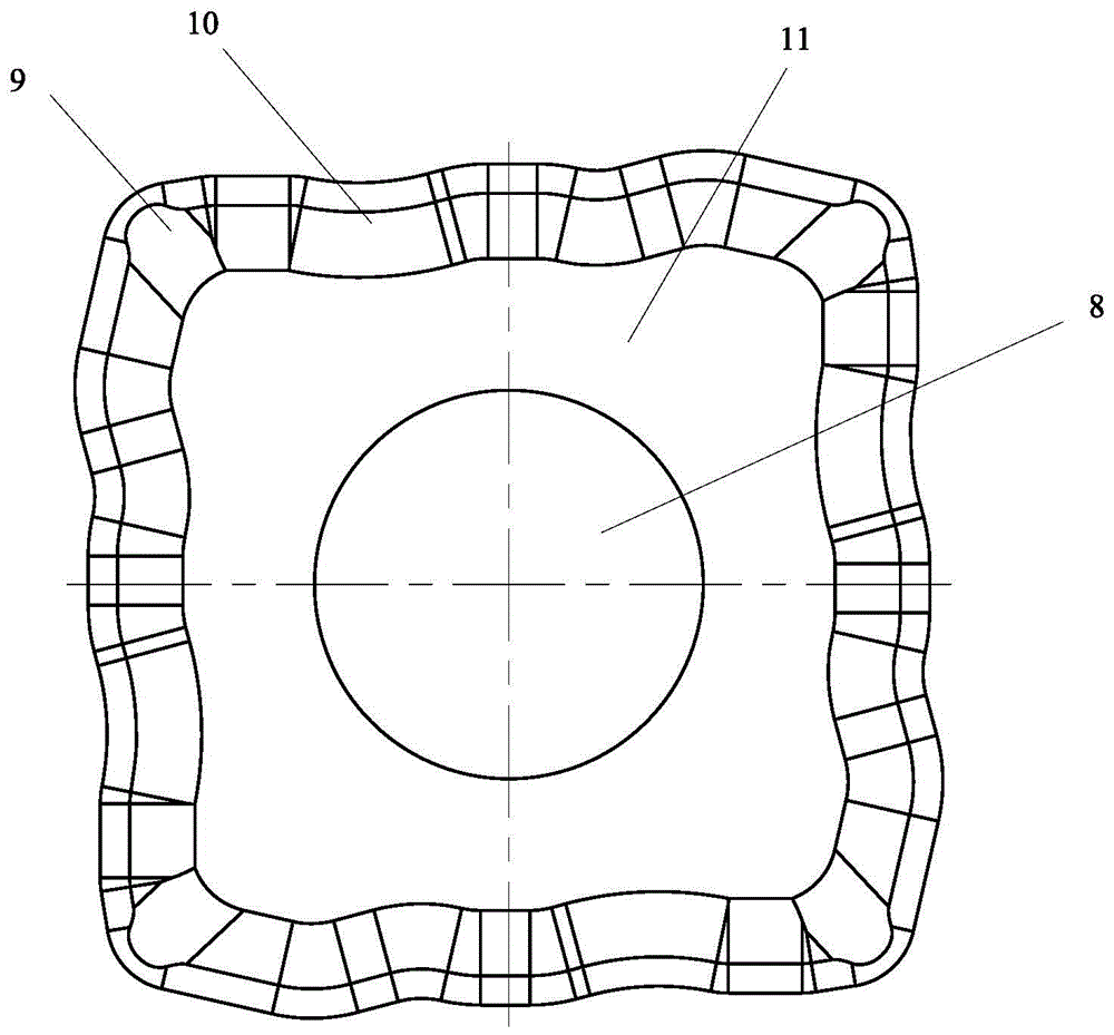 A special blade for layered drilling with four fist-shaped blades